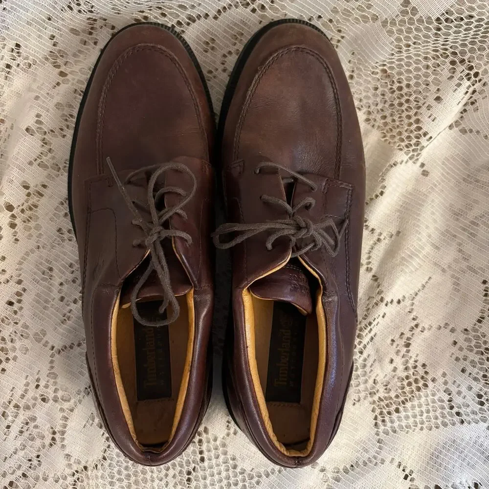 Timberland Men's US 10.5 Dark Brown Leather Oxford Shoes